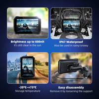 Monitor de Navegación GPS para Motocicleta M2C con Pantalla Inalámbrica CarPlay y Android Auto, Alimentación USB, Bluetooth, TPMS, Pantalla Horizontal y Vertical