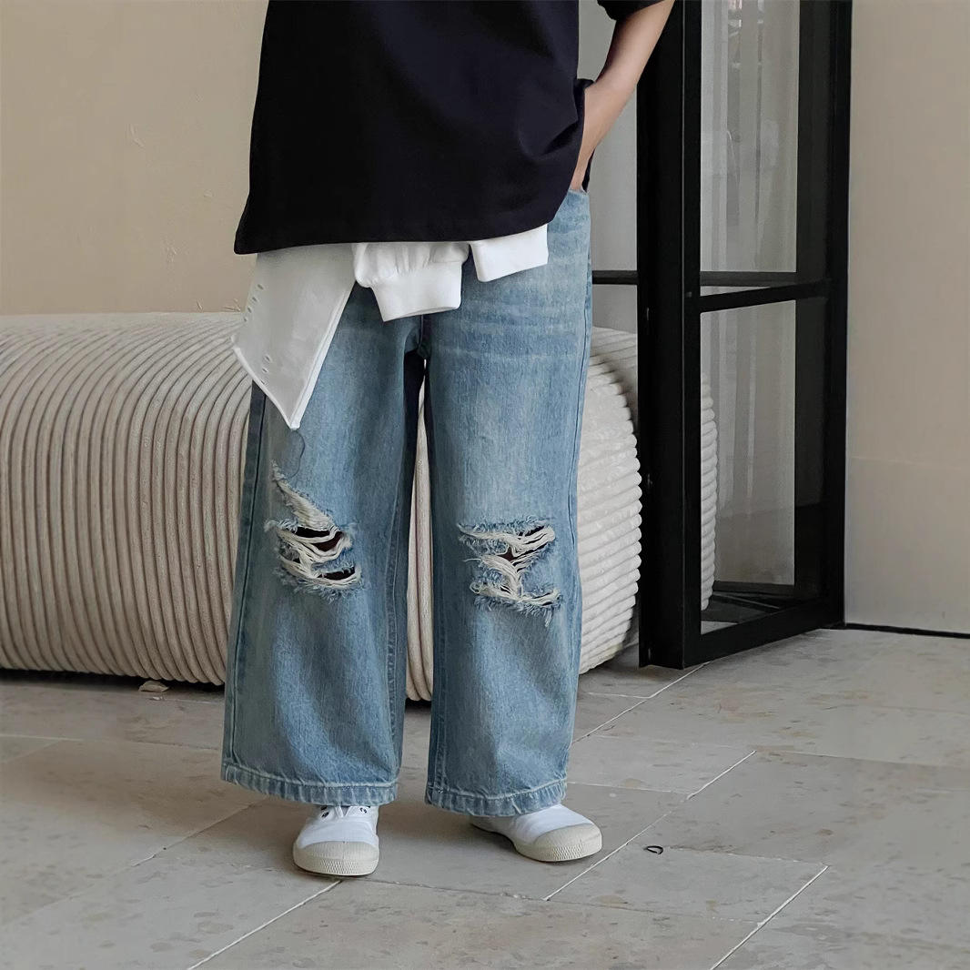 Aesthetic Boyfriend Jeans Korean Style Korean Style Jeans Kids