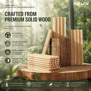 Panel de Madera Maciza Premium, Revestimiento de Pared de Listones de Madera Natural, Decoración para Villas y Restaurantes - Product Image 2