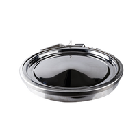 Pince trou d'homme en acier inoxydable 304 pince à ouverture rapide pression atmosphérique pince détachable fond plat seau à lait chiffre d'affaires
