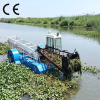 Полностью автоматическая машина для резки и сбора водяного гиацинта для очистки поверхности рек и озер