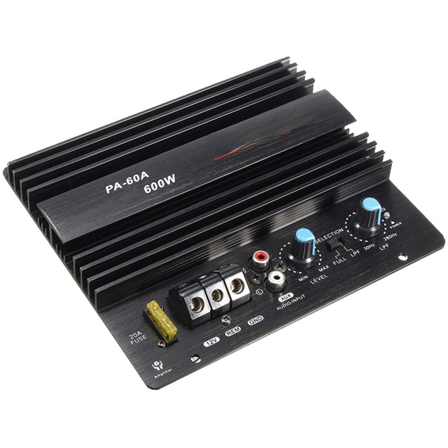 12V 600W PA-60A Speaker Subwoofer Bass Module High Power Car Audio Accessories Mono Channel Durable Lossless Amplifier Board