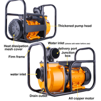 Pompe à eau électrique portable de 3 pouces avec moteur électrique de 3 kW