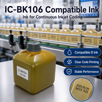 Cartouche d'encre noire série D AX IC-BK106 IC-2BK106 pour imprimante jet d'encre CIJ AX150i AX350i AX550i pour imprimante CIJ D