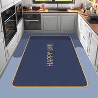 Tapis de cuisine moderne minimaliste écologique fabriqué à la machine, épaisseur moyenne, antidérapant, absorbant l'eau, résistant à l'huile, couverture complète