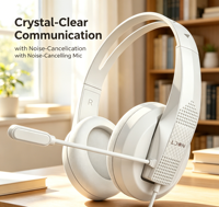 LDON 520 Headset Earphone Gaming Berkabel dengan Mikrofon RGB Audiophile AAC Kulit Logam untuk PC PS4/5 Switch Xbox