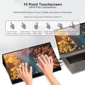Sibolan Độ sáng 600 100% gam màu 15.6 inch UHD 4K màn hình di động Type-C với trường hợp đứng màn hình cảm ứng cho máy tính xách tay - Product Image 3