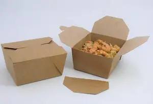 Gıda kapları çıkar salata barbekü cips Burger Hot Dog için gıda kapları özelleştirilmiş kağıt kutusu götürmek