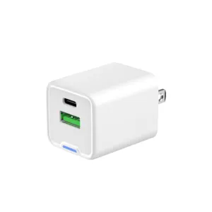 Mini GaN Ladegerät Dual Ports 30W A C Schnell ladegerät Tragbares Ladegerät QC3.0 Reise adapter CE ROHS KC Zertifikat