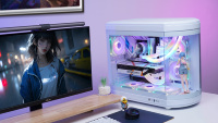 AntarcChill Hot Sell High Performance Metal 0.8mm SPCC White Coating Semicircle F4-TANK Computer case