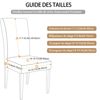 Housses de Chaise Jacquard à Feuilles pour Salle à Manger, Luxueuses et Épaisses, Housse de Coussin Élastique Anti-Salissure pour Décoration Intérieure