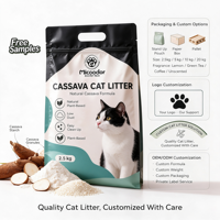 Nouvelle litière pour chat Micoodor en manioc et litière pour chat en tofu 2026, hautement absorbante pour animaux de compagnie