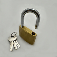 Cadenas en laiton diamanté de 50 mm avec clé, fabrication OEM et ODM, bon marché et de bonne qualité
