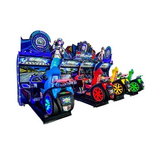 Jeux d'arcade et simulateurs de conduite de moto à monnayeur avec volant, en métal, en anglais - Product Image 2