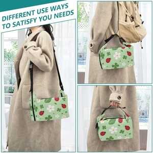 Hawaii Tropical Custom Lucky Ladybug Clover Lunch Bag Warm Cooler Bag - Product Image 6