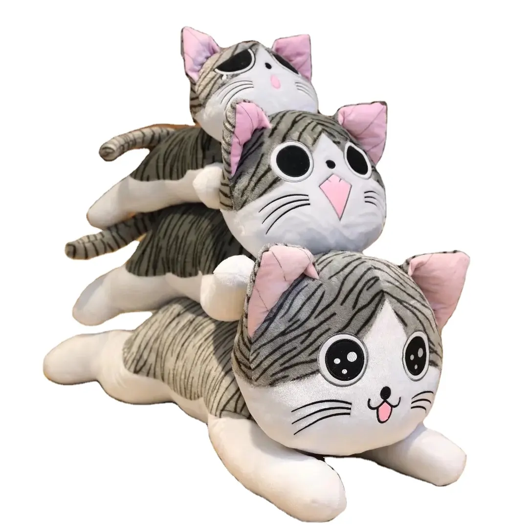 customized soft long body lifelike Chi's cat plush pillow cute soft stuffed long cat plush pillow dolls 130 toys wholesalers