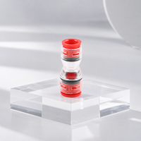 Connecteur réducteur à emboîtement rapide pour micro-conduits en PEHD, pour l'installation de câbles à fibres optiques soufflés par air