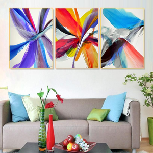 Fiori su misura arte astratta tela pittura poster da parete stampe per soggiorno decorazioni per la casa pronto per essere appeso - Product Image 5