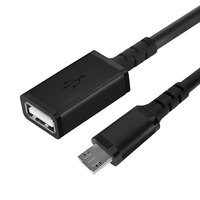 Cable Adaptador OTG Micro USB Macho a USB 2.0 Hembra de Alta Velocidad 480Mbps, Compatible con Carga y Datos para Android, Lector de Memoria USB