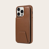 Étui pour iPhone 15 Pro avec impression de logo personnalisée, porte-cartes magnétique en cuir PU, coloré