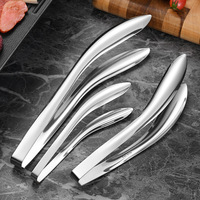 Pince de service en acier inoxydable 304, écologique, compatible lave-vaisselle, forme couteau, épaisse et polie, pour cuisine domestique, barbecue et pain