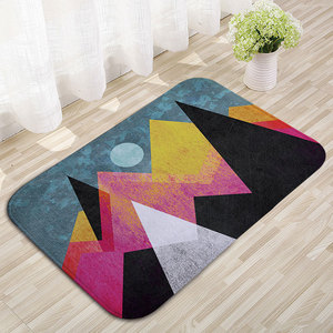 Alfombrillas de franela transfronterizas, tapetes para puertas, estampados por transferencia térmica, creativos de Shanhe, absorbentes y antideslizantes para cocina y baño - Product Image 4