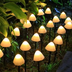 10 LED <b>Solar</b> Mushroom Lights Outdoor Waterproof Decorative Street Lights for Lawn Garden Patio Christmas Holiday Decoration - Product Image 4
