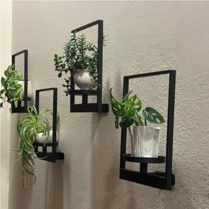 <span class=keywords><strong>Pot</strong></span> <span class=keywords><strong>de</strong></span> fleurs en métal personnalisé, montage mural, pour fenêtre intérieure, balcon et salon, support <span class=keywords><strong>de</strong></span> plantes en métal, design métallique - Product Image 4