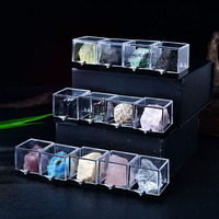 Boîte de Pierres de Guérison en Cristal, Boîte de Spécimens Minéraux en Cristal Brut Naturel, Spécimens de Cristal pour Cadeaux Feng Shui