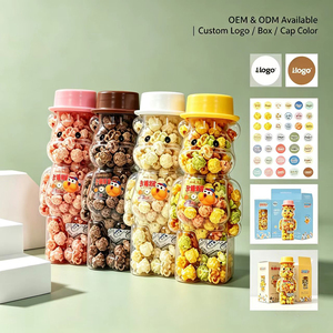 Popcorn géant en forme d'ours mignon 280g, céréales croustillantes pour les enfants, cadeaux de fête, cadeaux de carnaval, friandises pour les soirées cinéma - Product Image 4