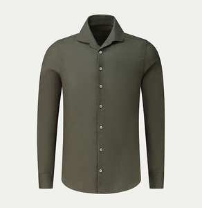 Camicie Eleganti Classiche <span class=keywords><strong>da</strong></span> <span class=keywords><strong>Uomo</strong></span> di Lusso per l'Autunno, Slim Fit, di Alta Qualità, a Maniche Lunghe, con Bottoni, Logo Personalizzabile, 100% <span class=keywords><strong>Lino</strong></span> Tinto <span class=keywords><strong>in</strong></span> Tinta Unita - Product Image 3