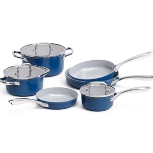 Ensemble d'ustensiles de cuisine antiadhésifs : poêle à frire, marmite, <span class=keywords><strong>casserole</strong></span> à lait, fond en céramique antiadhésif, couvercle en verre, <span class=keywords><strong>kit</strong></span> en aluminium moulé sous pression - Product Image 6