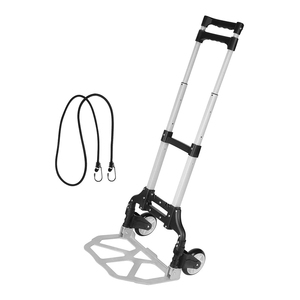 Troli Dorong Lipat dengan Ketinggian yang Dapat Disesuaikan, Troli Kereta Dorong Beban Berat - Product Image 1