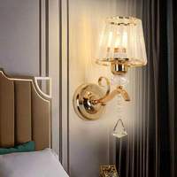 Nuevo diseño nórdico pared luz cabecera Fondo 12W acrílico cristal LED lámpara de pared para sala de estar