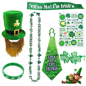 Set de Decoración para Fiesta de Carnaval, Sombrero de Trébol, Sombrero del Día de San Patricio, Corbata, Pegatinas, Gafas, Decoración Festiva - Product Image 6