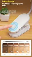 Lámpara de Lectura LED Recargable por USB con Tres Modos de Color, Flexible, con Clip para Escritorio, para Estudio o Mesita de Noche