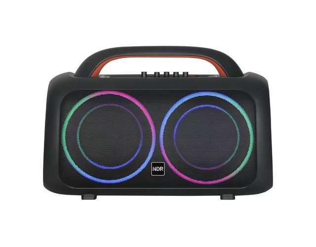 Portable 30w Bluetooth Speaker 5 Knobs Dual 6.5 Inch 80Hz Bass Coil Tweeter Colorful LED Wireless Outdoor Party Sound System NDR