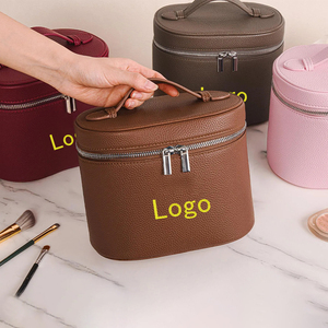 Borsa per il Trucco Personalizzata con Logo Ricamato, Professionale, Grande Capacità, Portatile, Organizzatore per Pennelli da Trucco in PU per Viaggi - Product Image 3