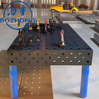Table de soudage flexible 3D en acier D28, surface nitrurée, plateforme de soudage modulaire avec pieds de support
