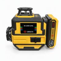 Niveau laser vert SANEITE à 12 lignes, niveau laser mural avec batterie au lithium rechargeable pour une utilisation en construction et en ingénierie
