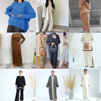 Abaya Pull d'Hiver Modeste Épaisse et Chaude pour Femme, Robe Musulmane Élégante Unie, Fabricants de Vêtements Islamiques, Abaya pour l'Aïd et le Ramadan