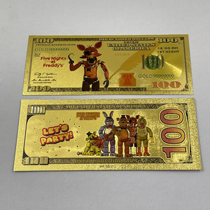 Spedizione gratuita <span class=keywords><strong>Anime</strong></span> cinque notti presso il Cartoon di Freddy in polimero banconota in lamina d'oro placcata - Product Image 5