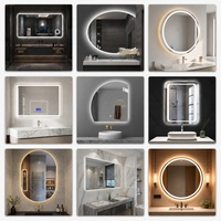 Miroir de salle de bain intelligent à LED, anti-buée, mural, à intensité variable, moderne, personnalisé, avec écran tactile Bluetooth et télévision