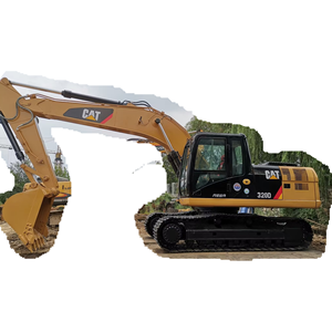 เครื่องจักรก่อสร้างไฮดรอลิกขุดดินแบบมือสองเครื่องขุดดินใช้320D สำหรับแมว20ตัน - Product Image 1