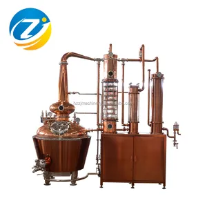 ZJM 1000L industrial distillation equipment copper stills distillery for vodka/gin/whiskey making
