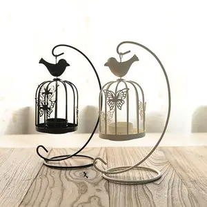 家の装飾小道具ダイニングタブリロンストームランタン工芸品クリエイティブ鳥かごローソク足結婚式鉄キャンドルスティック