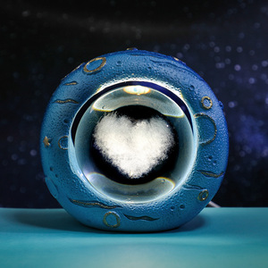 USB Rechargeable LED Atmosphere Acrylic Ball Night <b>Light</b> <b>Sensor</b> Control Color-Changing 3D Star Ocean Moon Saturn Solar Middle - Product Image 2