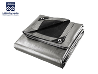 Bâche PE MILLION 180 g/m² noire et grise, pliable, portable, facile à nettoyer, pour verger, ferme, protection contre la pluie, rouleau de bâche PE