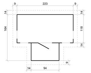 Timbela M520 Casetta da Giardino per Bambini 2,63m Tavole da 19mm Casetta in Legno da Esterno Capanno da Giardino Modello A151 x L241 x P187 cm - Product Image 3