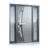 Porte de garage en alliage d'aluminium et polymère avec isolation acoustique, ouverture par déplacement, design chinois pour usage commercial